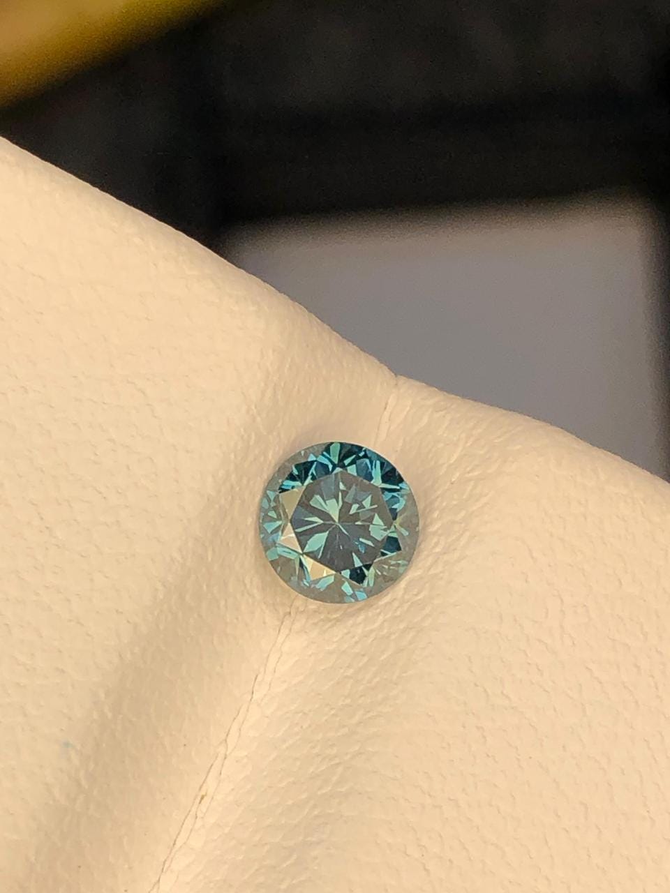 Certified Fancy Blue Diamond Round Brilliant Cut | Natural Enhanced Loose Diamond for Jewelry