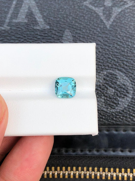 Natural Blue Tourmaline Gemstone Faceted Afghan Tourmaline Loose Stone for Custom Jewelry