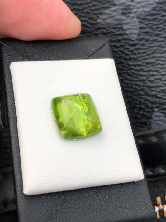 Natural Peridot Sugarloaf Cabochon Gemstone Green Crystal for Custom Fine Jewelry