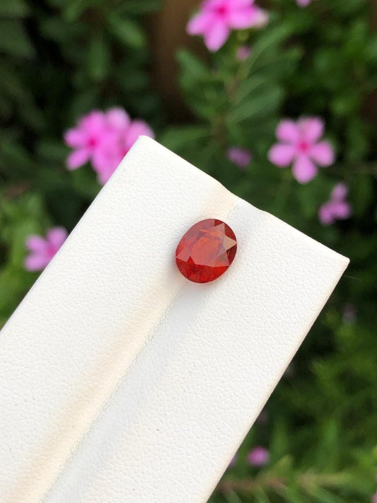 Natural Spessartite Garnet Gemstone Faceted Oval Orange Garnet for Custom Jewelry Collectors