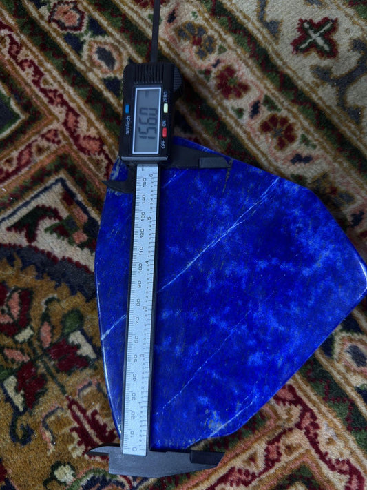 Hand Carved Lapis Lazuli Crystal: Polished Blue Gemstone Decor