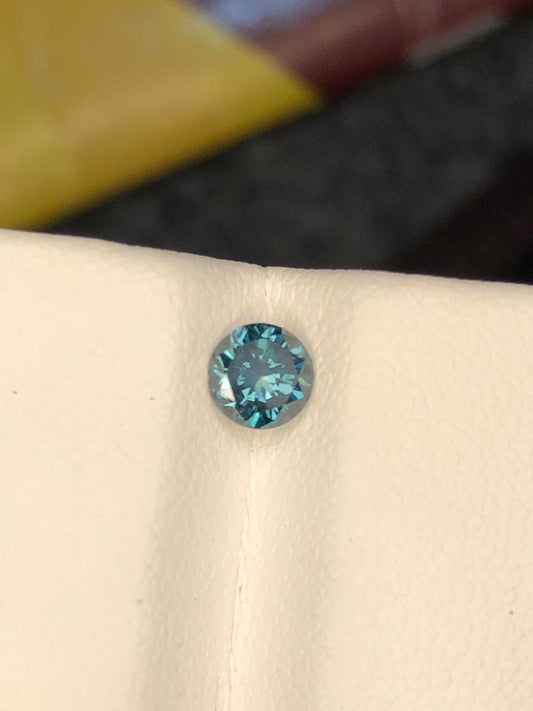 Certified Fancy Blue Diamond Round Brilliant Cut | Natural Enhanced Loose Diamond for Jewelry