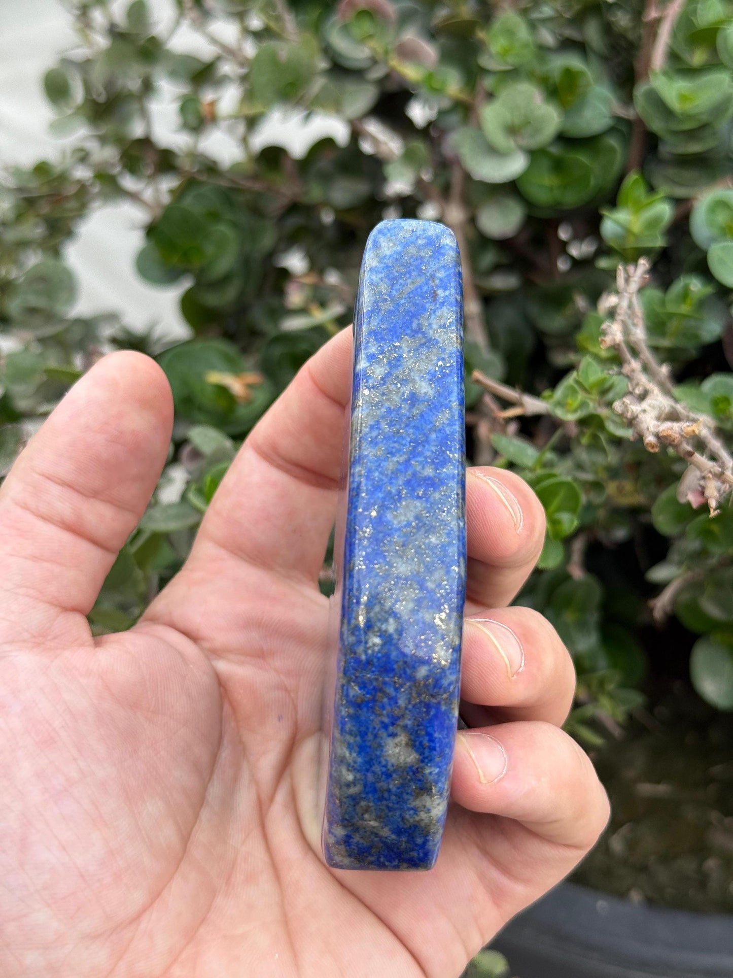 Lapis Lazuli Candle Crystal Polished Stone Sculpture Home Decor