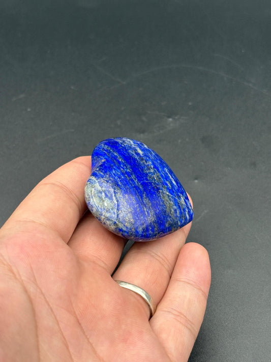 Natural Lapis Lazuli Heart Polished Blue Crystal Stone Healing Gift Home Decor from Afghanistan