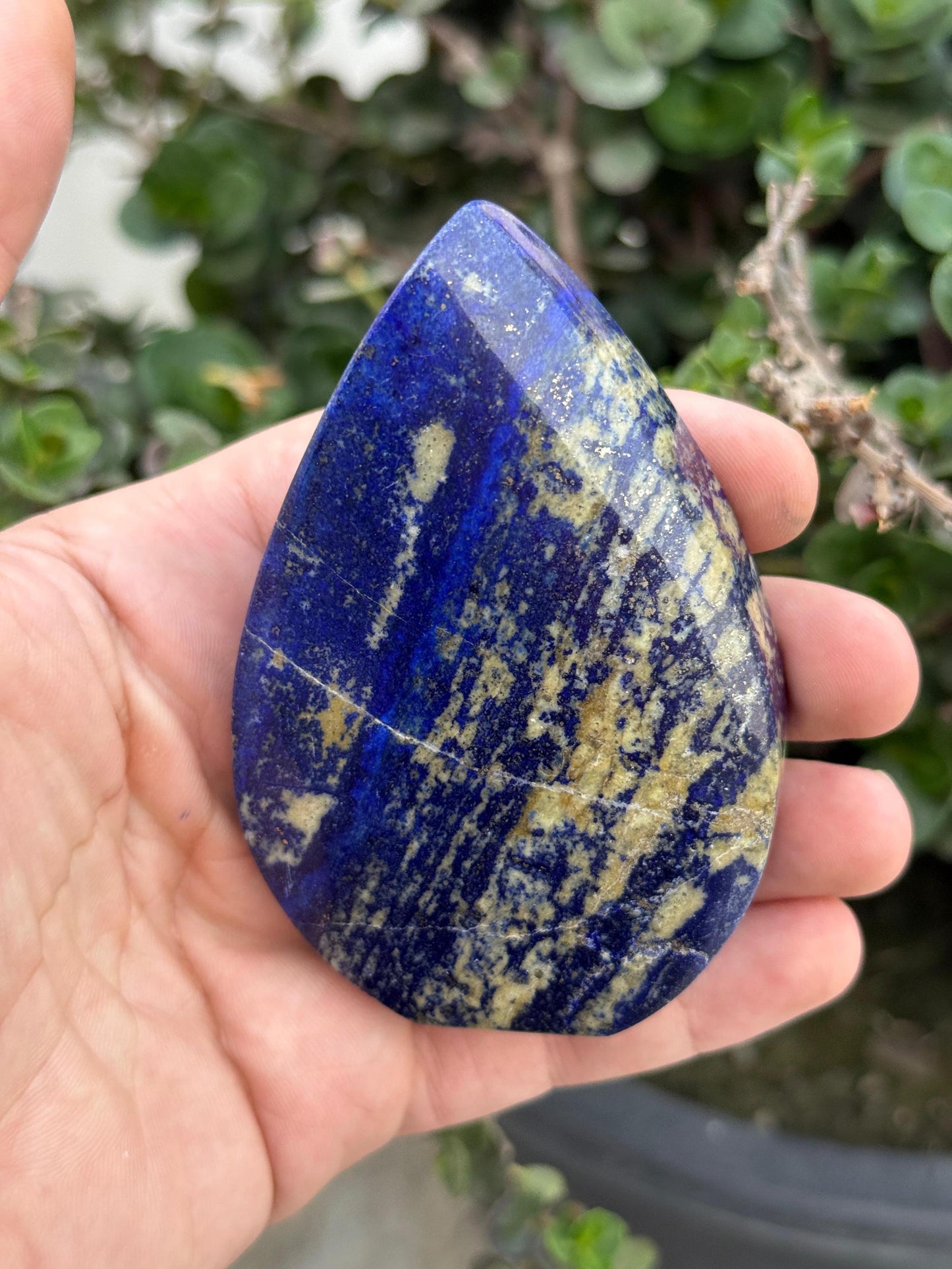 Lapis Lazuli Candle Crystal Sculpture Polished Stone Decor