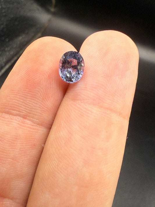 Violet Spinel Gemstone: 2.08 Carat Oval Cut, Certified Tanzanian Stone