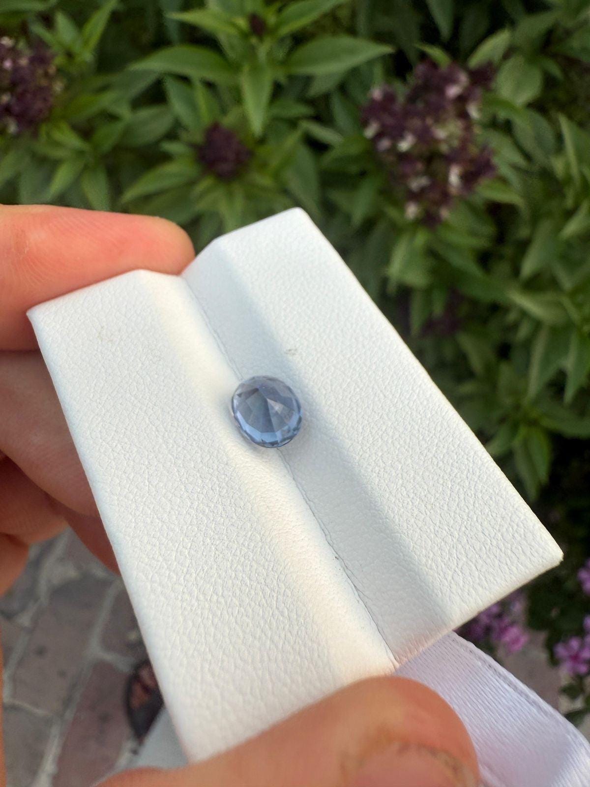 Violet Spinel Gemstone: 2.08 Carat Oval Cut, Certified Tanzanian Stone