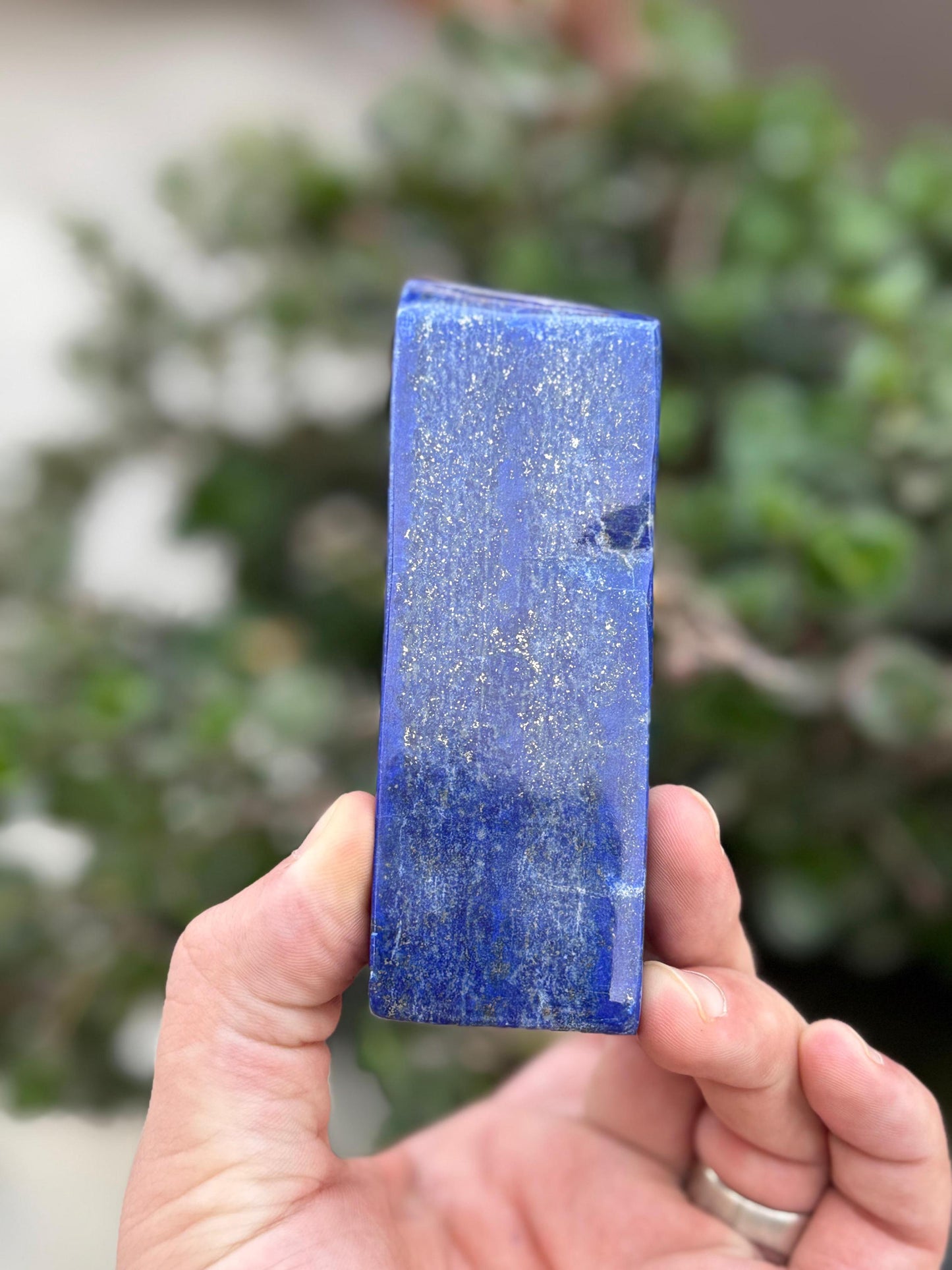 Large Lapis Lazuli Tower  Polished Gemstone Obelisk for Healing