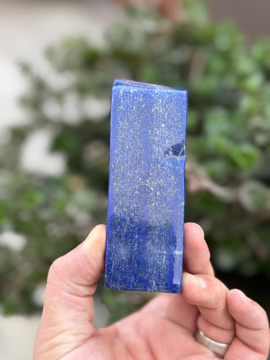 Large Lapis Lazuli Tower  Polished Gemstone Obelisk for Healing