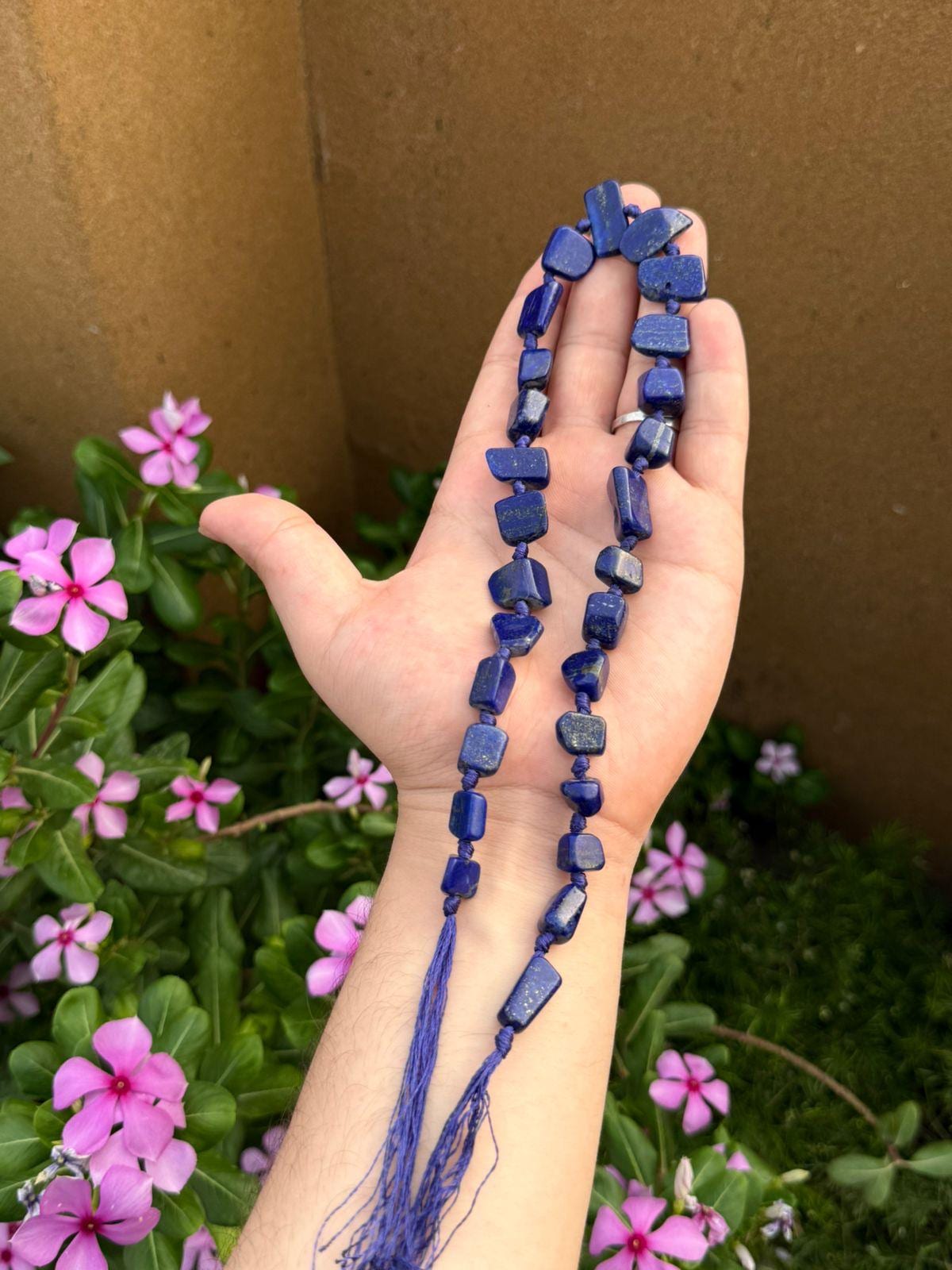 Afghan Lapis Lazuli Bead Set: Polished Royal Blue Gemstone, 59.80 grams