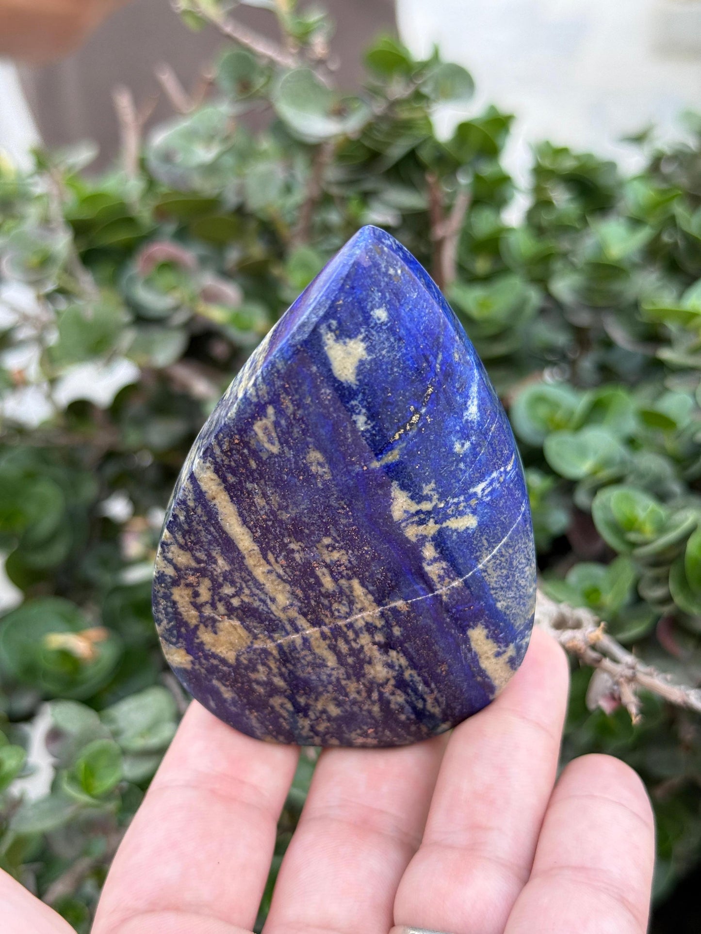 Lapis Lazuli Candle Crystal Sculpture  Polished Stone Decor