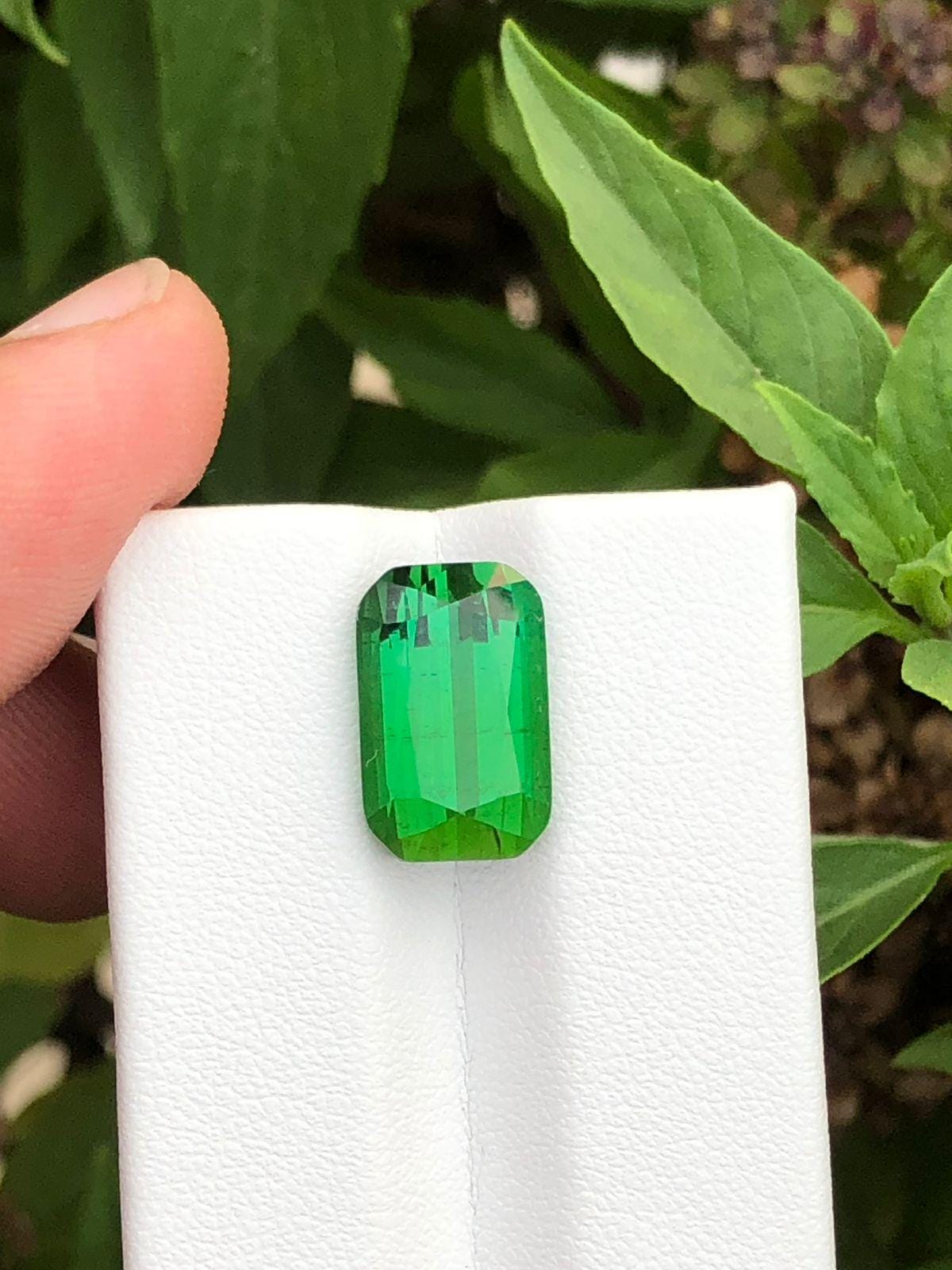 Natural Tourmaline Rectangular Gemstone  Vivid Loose Stone for Custom Fine Jewelry