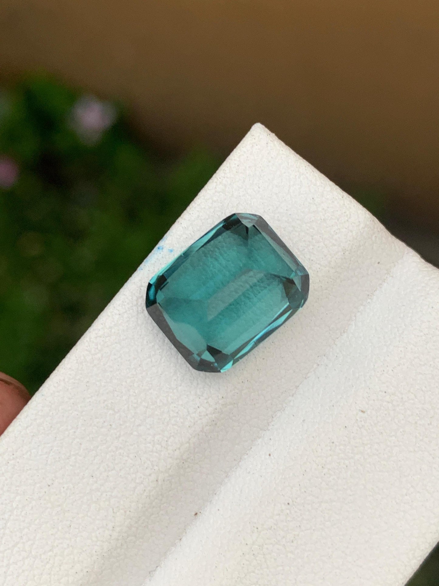 Natural Blue Green Tourmaline Rectangular Cushion Emerald Cut Loose Gemstone for Fine Jewelry