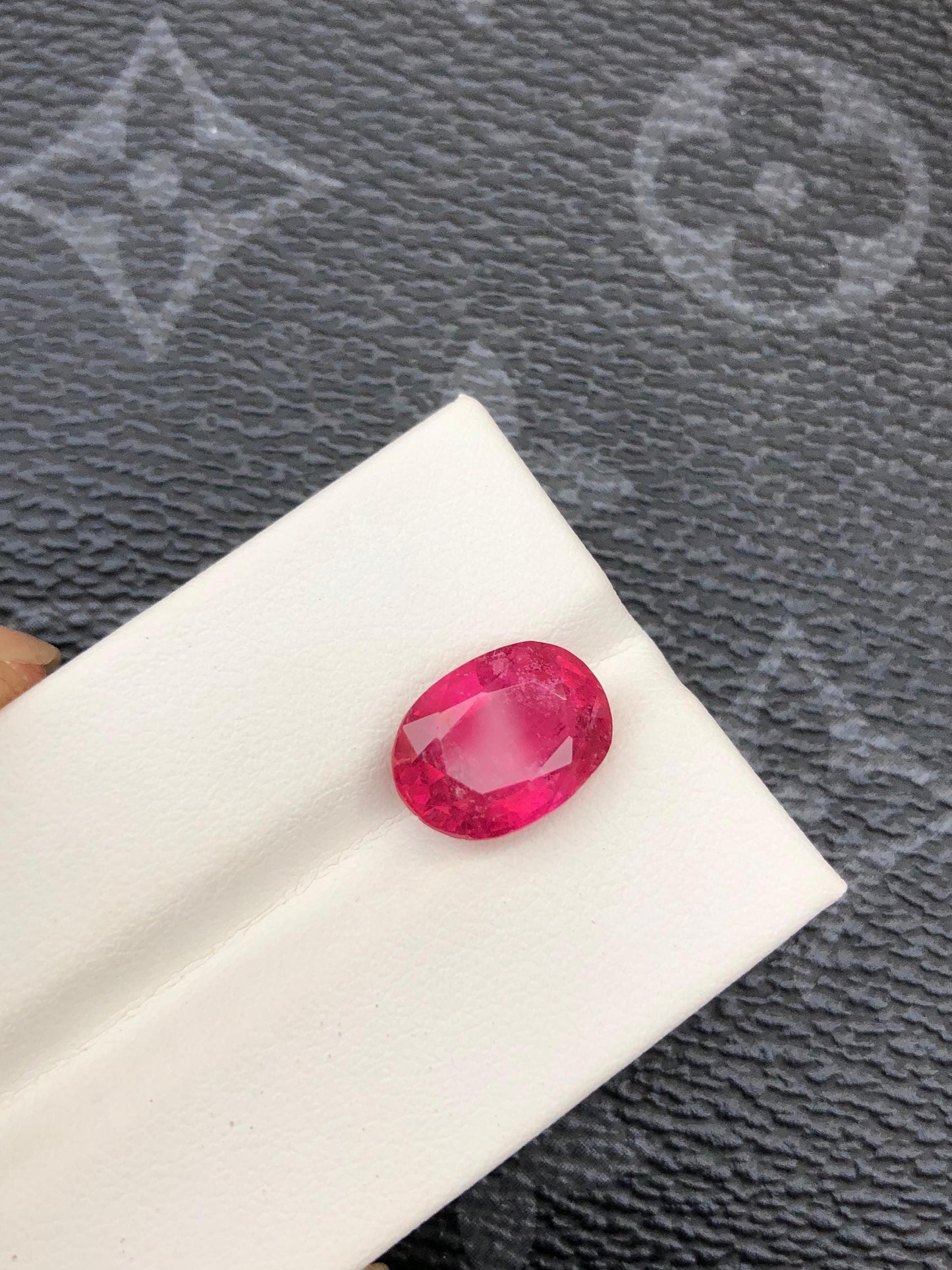 Natural Rubellite Tourmaline Gemstone  Faceted Oval  Rare Pink Red Tourmaline for Custom Jewelry