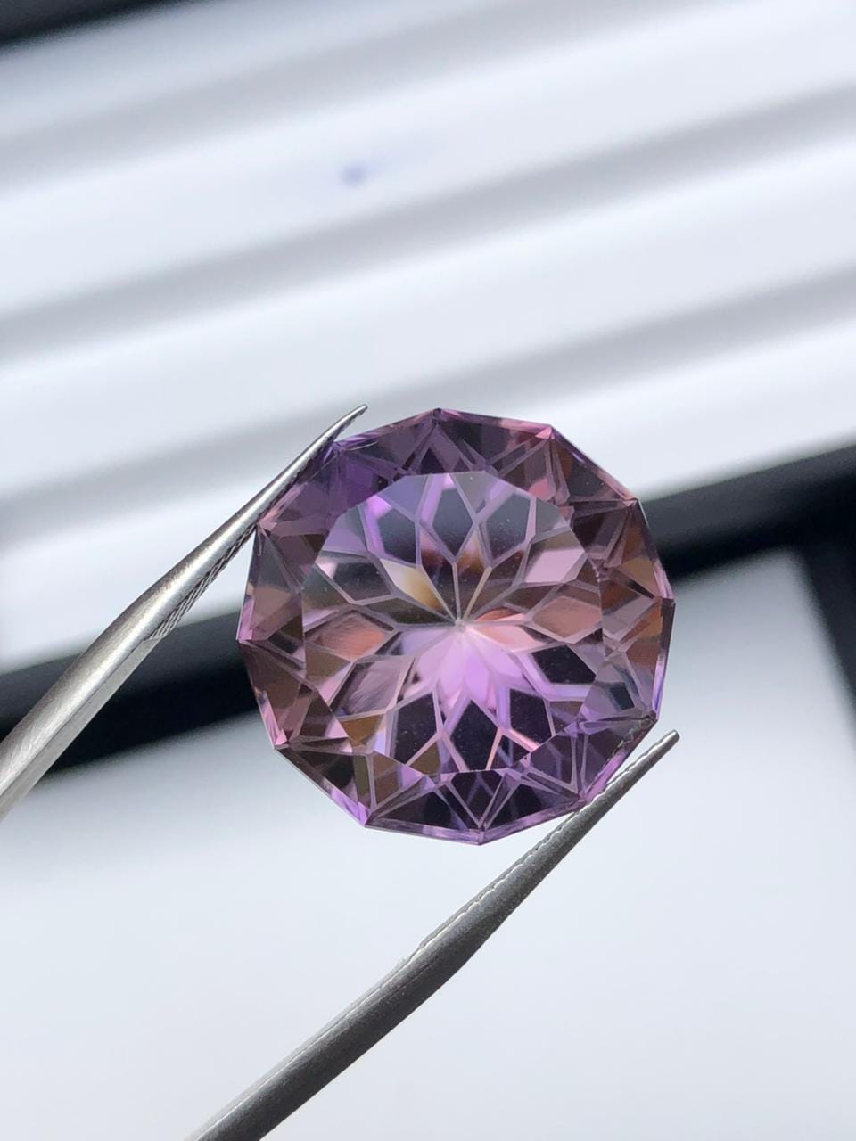 Natural Amethyst Gemstone  Faceted Oval  Large Purple Quartz for Jewelry  Collectors