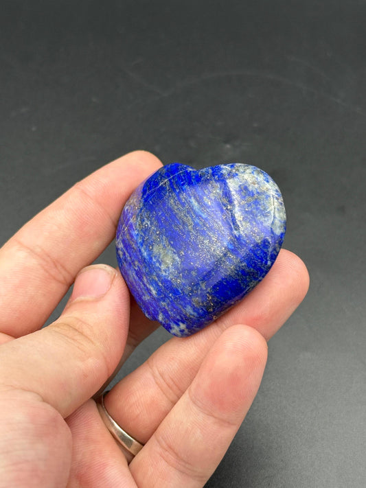 Natural Lapis Lazuli Heart  Polished Blue Crystal Stone Healing Gift Home Decor from Afghanistan