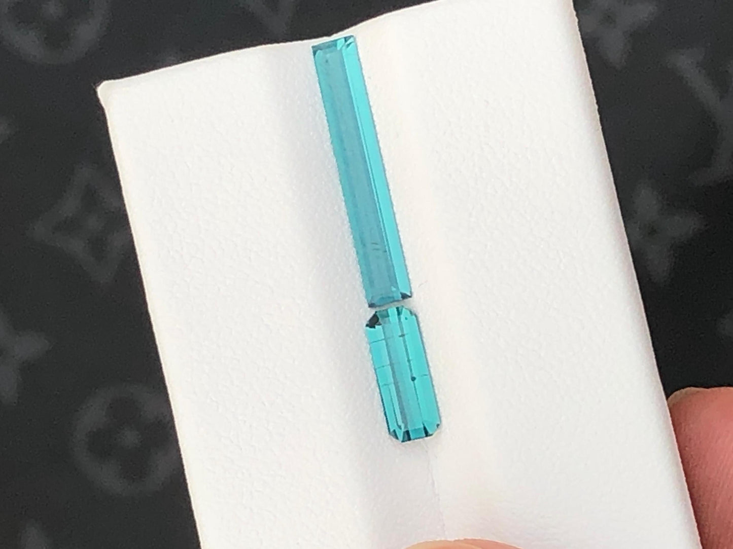 Natural Blue Tourmaline Faceted Gemstones  Loose Stones  Elongated Tourmaline for Jewelry Making  Custom Designs