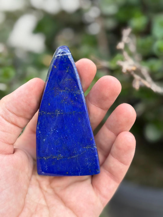 Lapis Lazuli Tower  Polished Obelisk with Gold Pyrite Veins