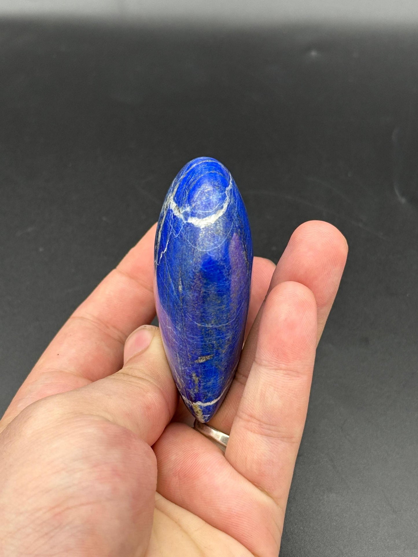 Polished Lapis Lazuli Heart Natural Blue Crystal Stone from Afghanistan