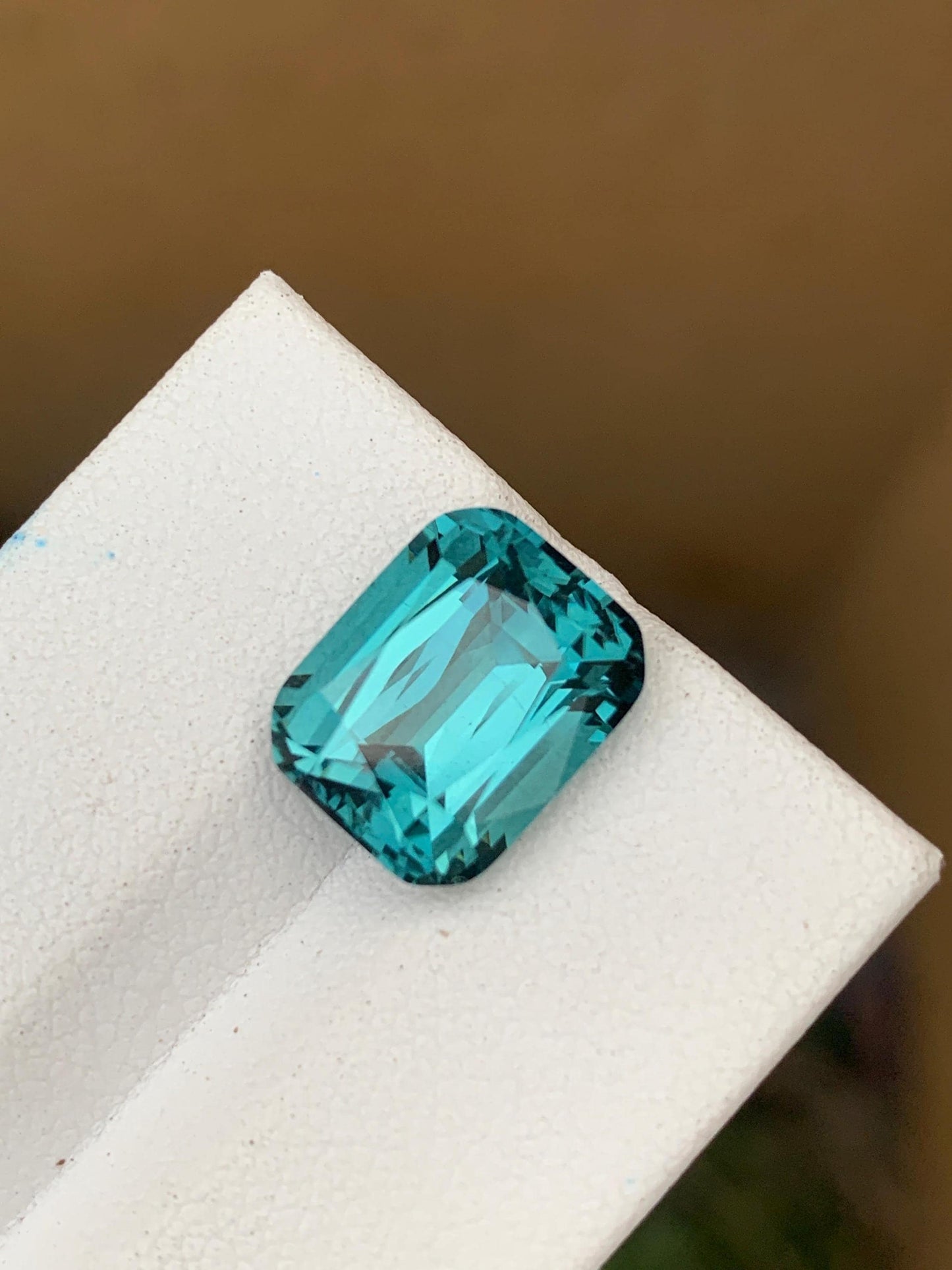 Natural Blue Green Tourmaline Rectangular Cushion Emerald Cut Loose Gemstone for Fine Jewelry