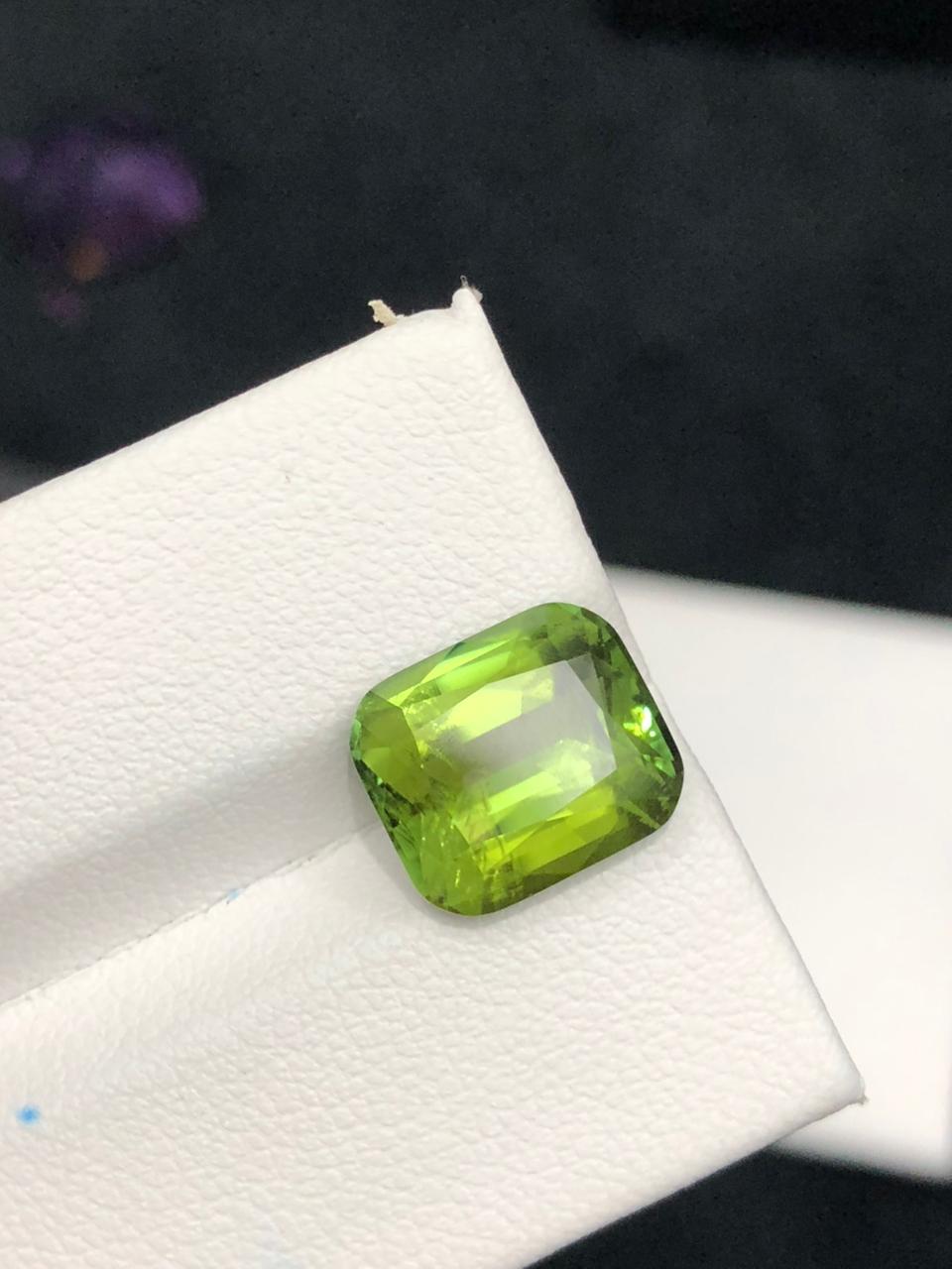 Natural Green Tourmaline Gemstone Faceted Afghan Tourmaline  Loose Stone for Custom Jewelry