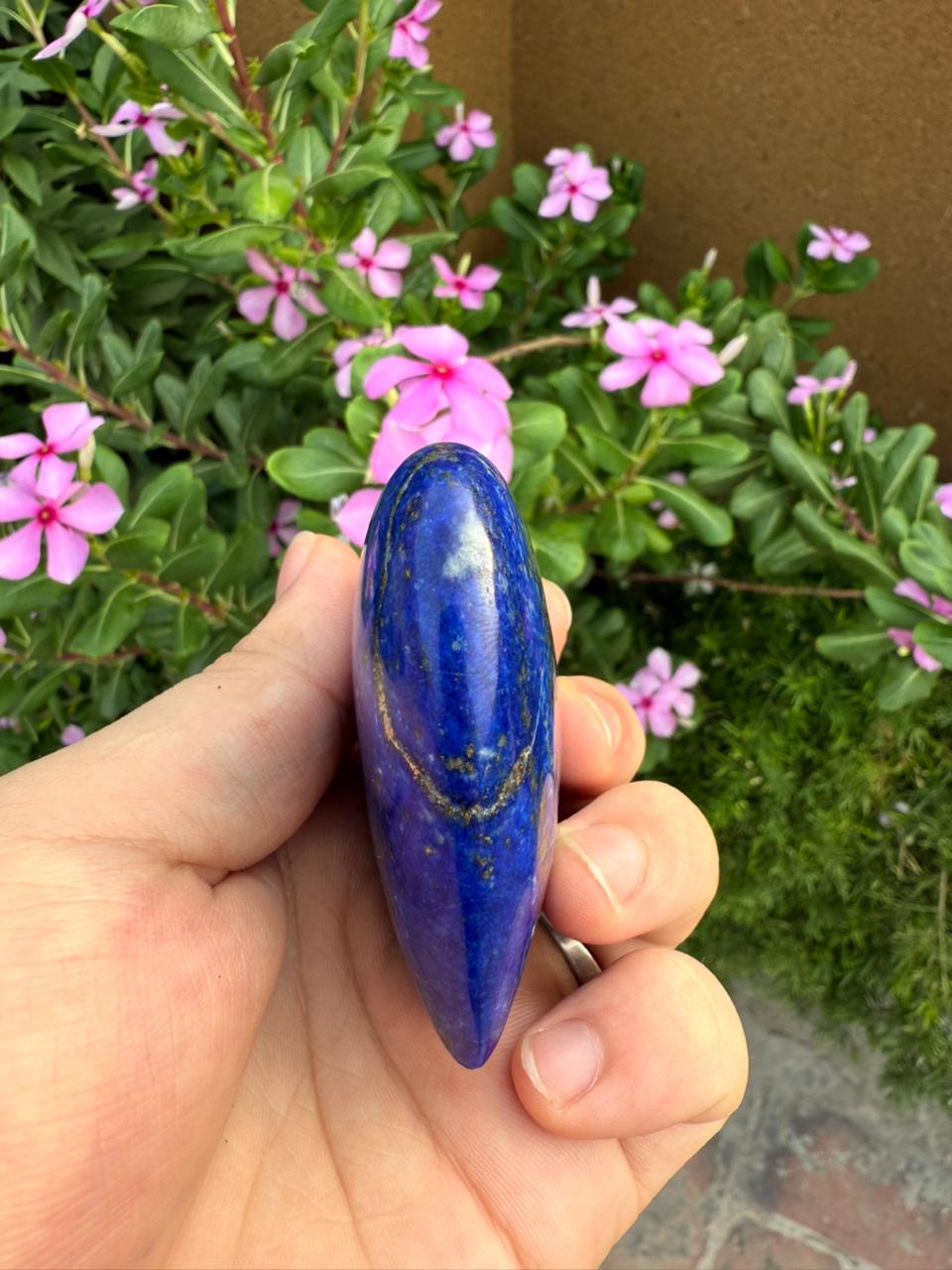 Natural Afghan Lapis Lazuli Heart  Polished Blue Crystal  Afghanistan Gemstone Decor