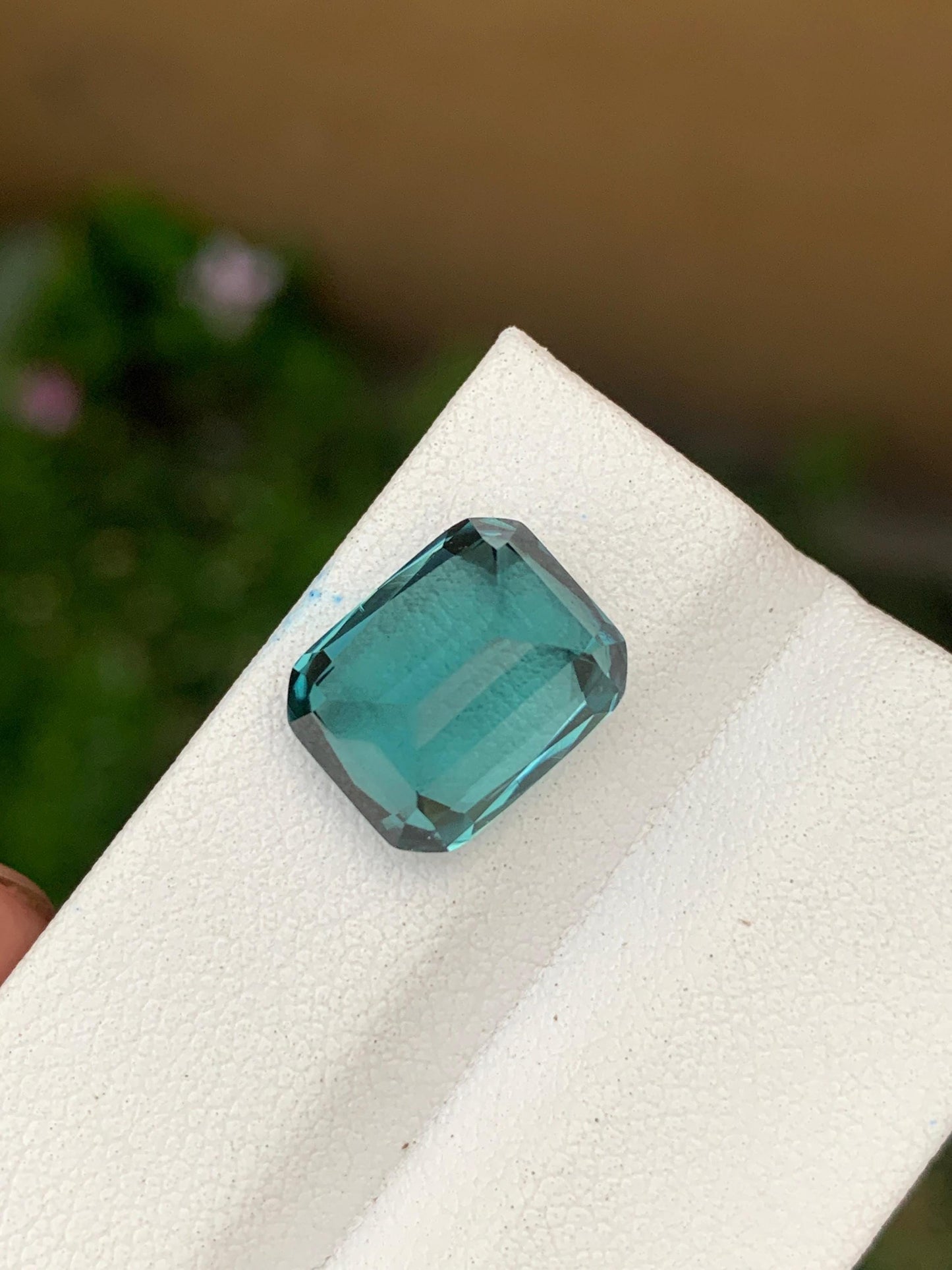Natural Blue Green Tourmaline Rectangular Cushion Emerald Cut Loose Gemstone for Fine Jewelry