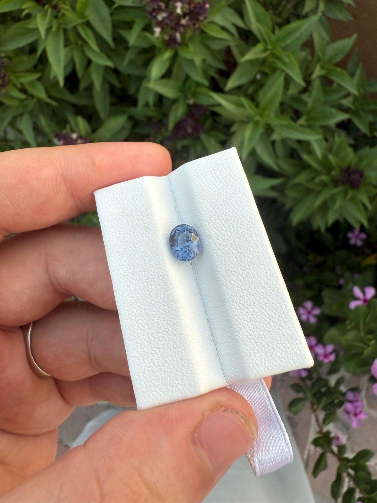 Violet Spinel Gemstone: 2.08 Carat Oval Cut, Certified Tanzanian Stone