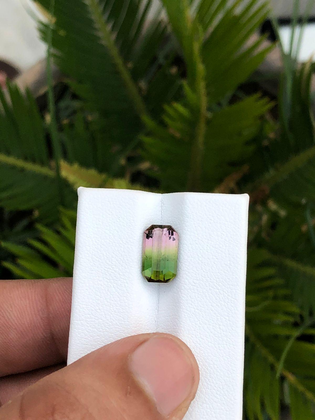 Natural Afghan Tourmaline  Emerald Cut  Loose Gemstone Rare Green Tourmaline for Custom Jewelry