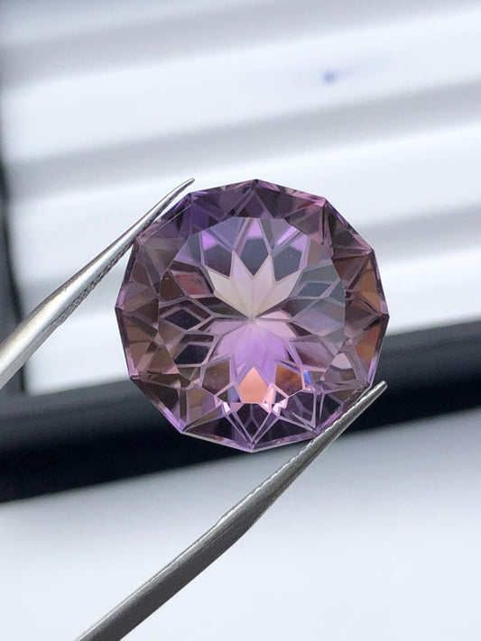 Natural Amethyst Gemstone  Faceted Oval  Large Purple Quartz for Jewelry  Collectors