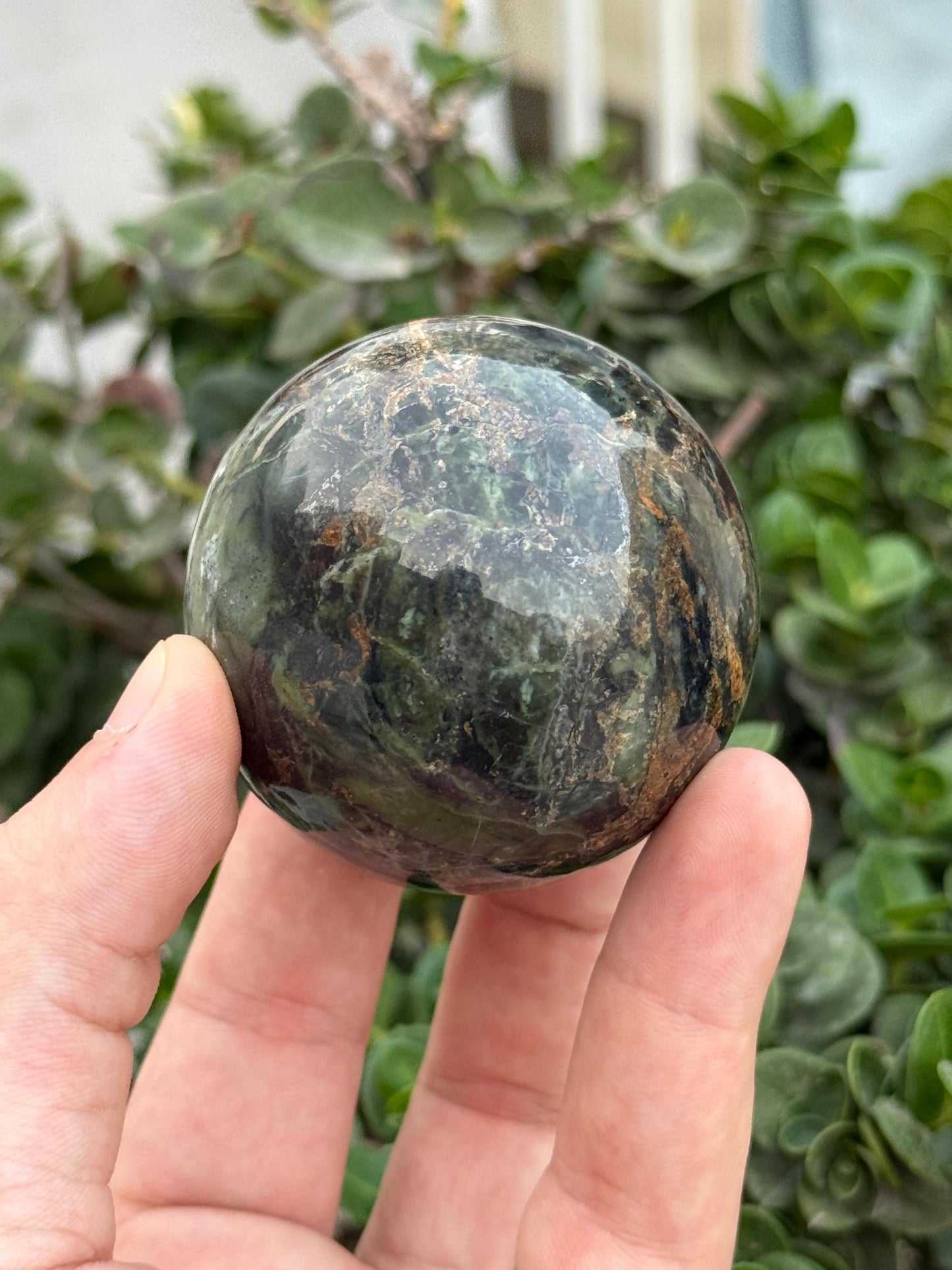 Polished Kambaba Jasper Sphere Natural Green Crystal Orb (2.2 inch)