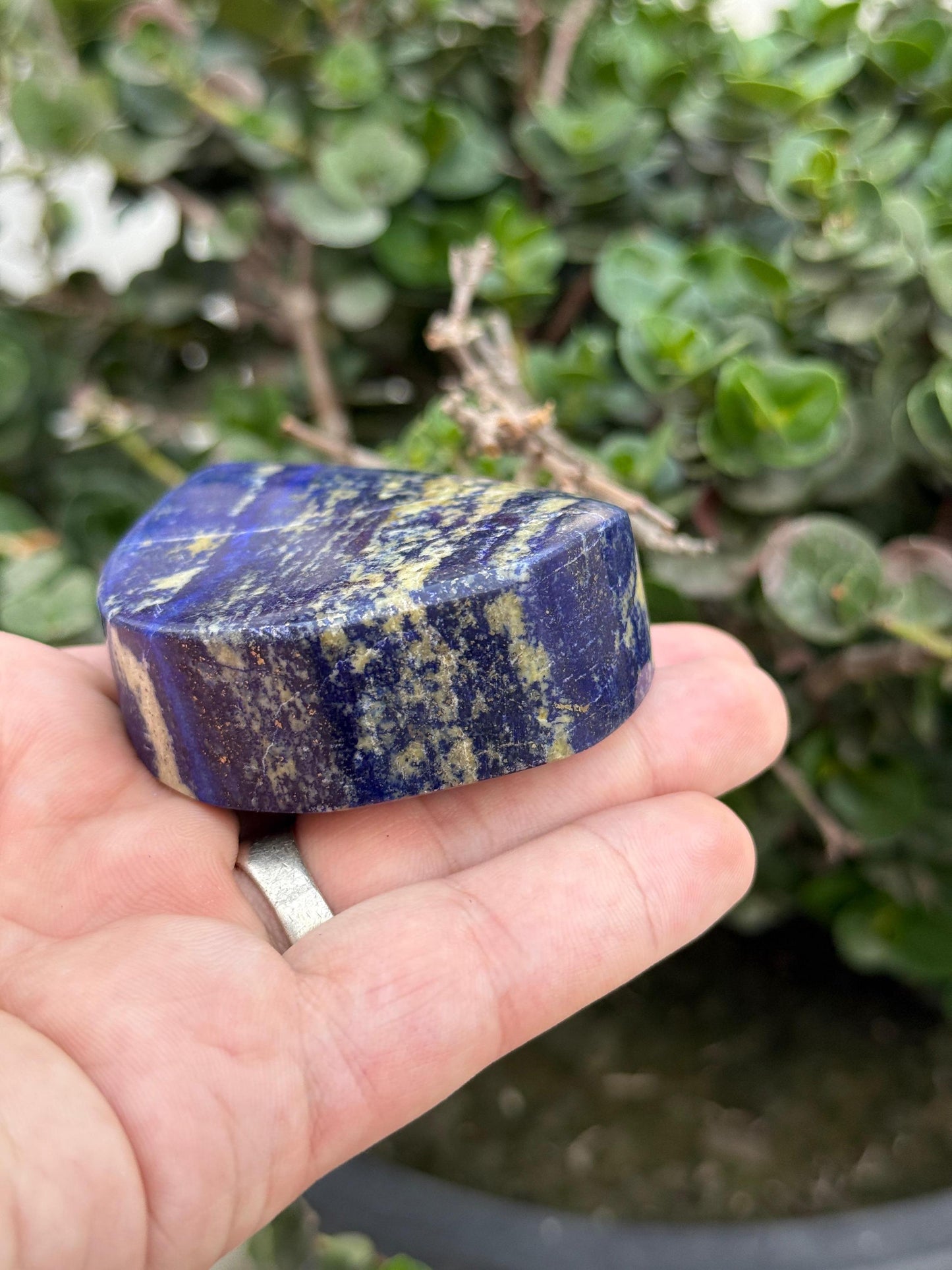 Lapis Lazuli Candle Crystal Sculpture  Polished Stone Decor