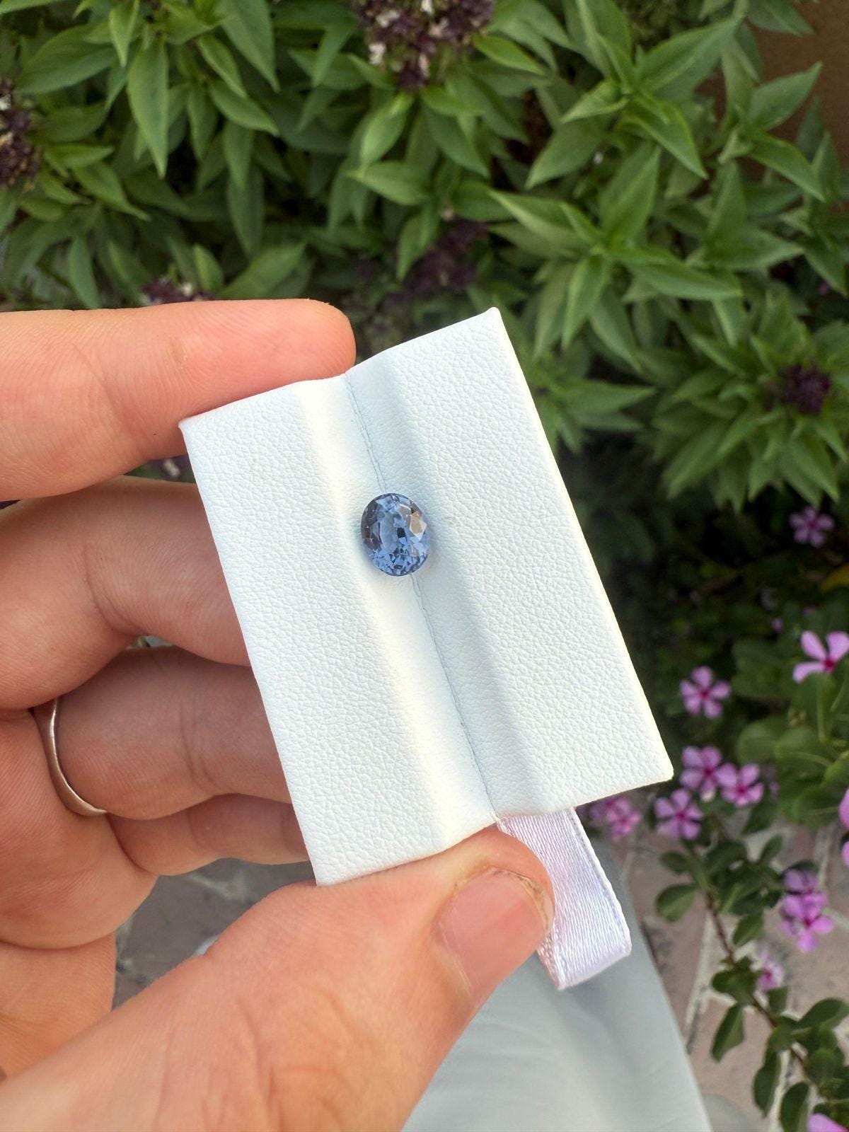 Violet Spinel Gemstone: 2.08 Carat Oval Cut, Certified Tanzanian Stone