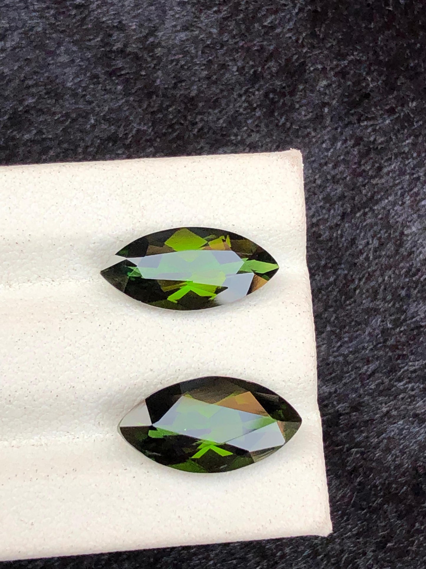 Certified Green Tourmaline Gemstones Marquise Cut  Natural Transparent Loose Stones