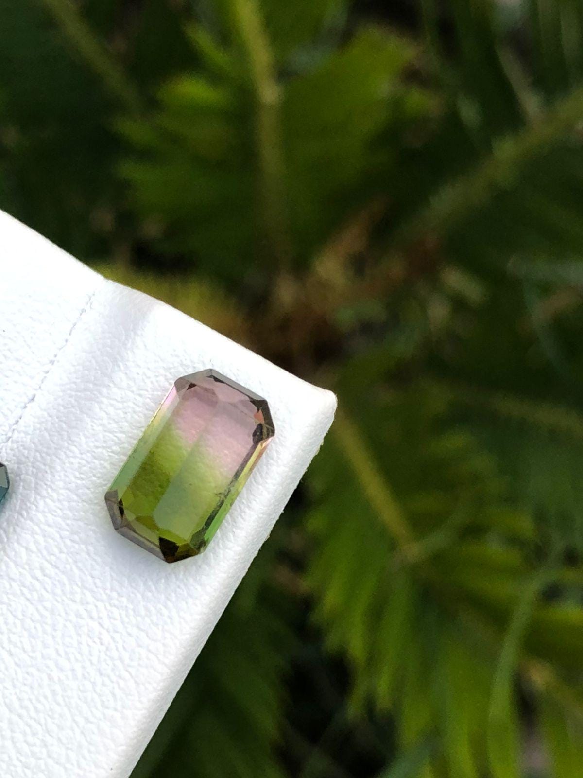 Natural Afghan Tourmaline  Emerald Cut  Loose Gemstone Rare Green Tourmaline for Custom Jewelry