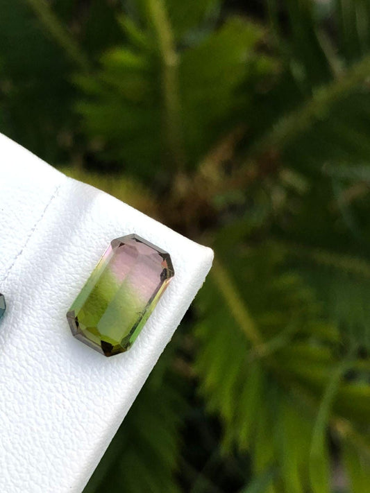 Natural Afghan Tourmaline  Emerald Cut  Loose Gemstone Rare Green Tourmaline for Custom Jewelry