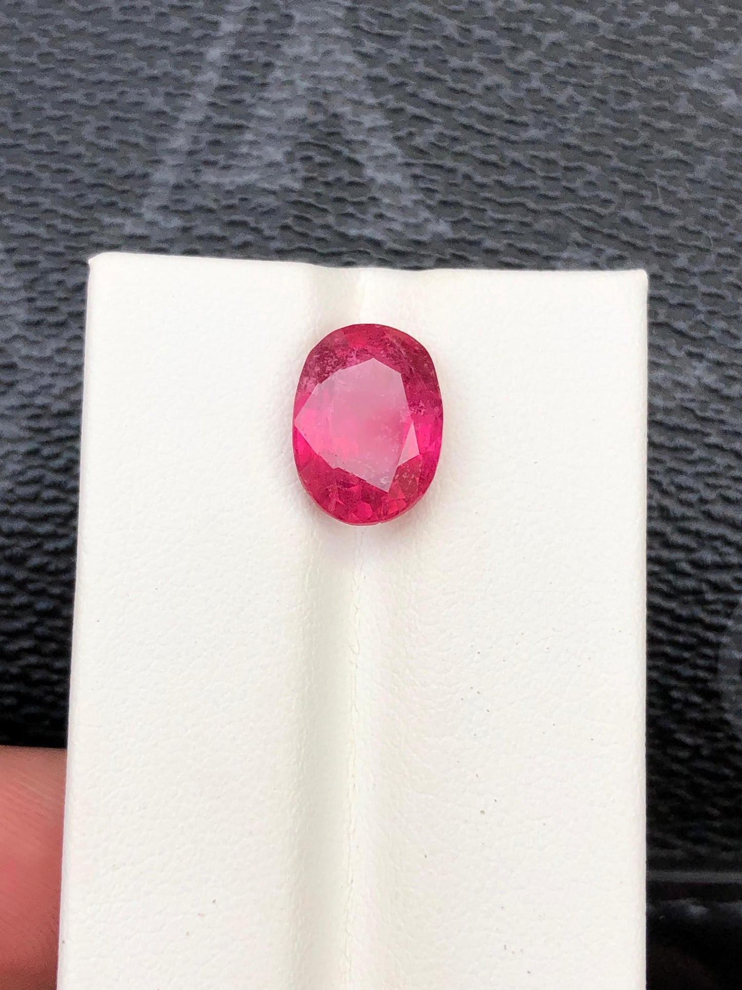 Natural Rubellite Tourmaline Gemstone  Faceted Oval  Rare Pink Red Tourmaline for Custom Jewelry