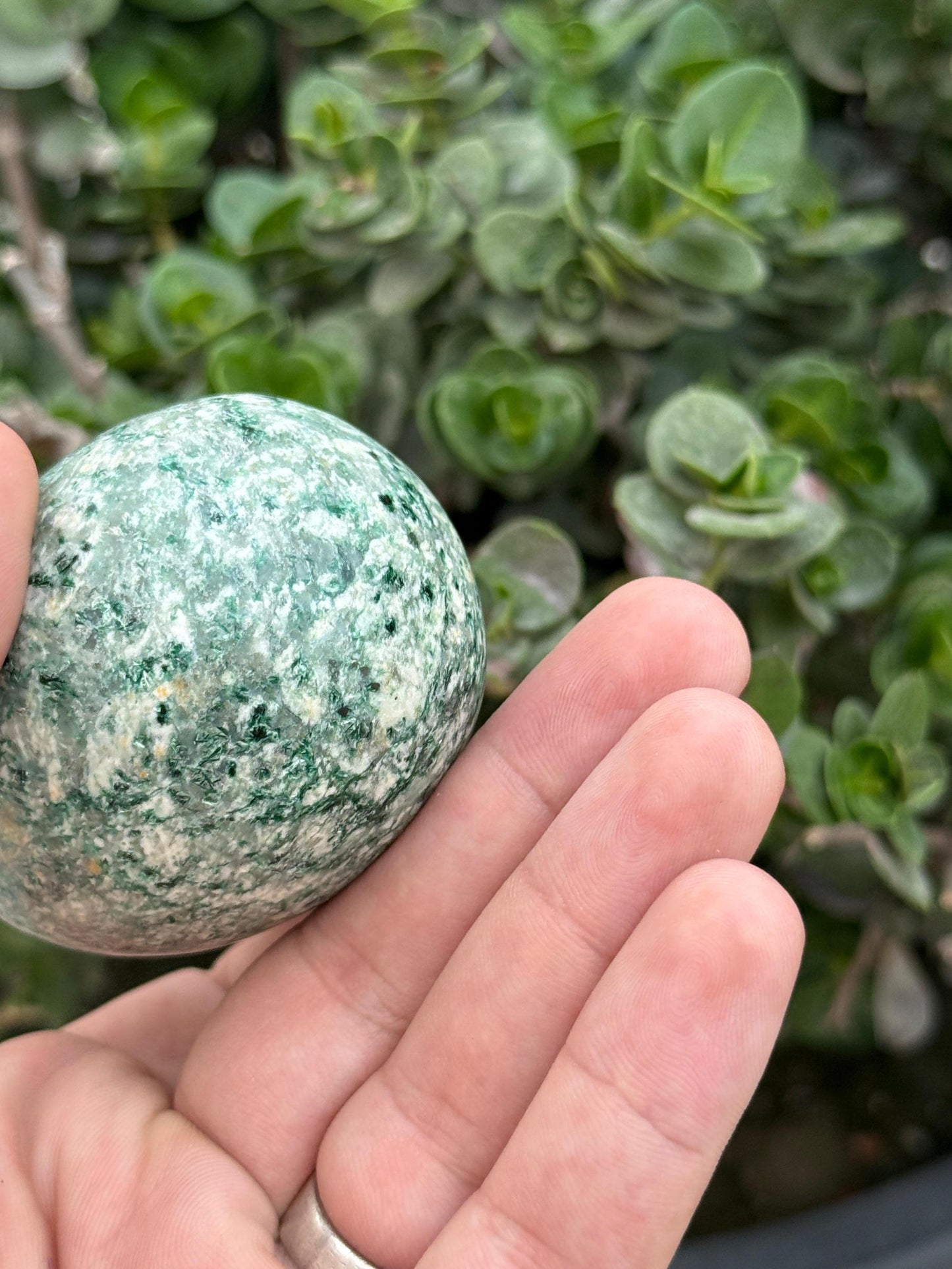 Hand Carved Green Aventurine Crystal Egg Polished Stone  Heart Chakra