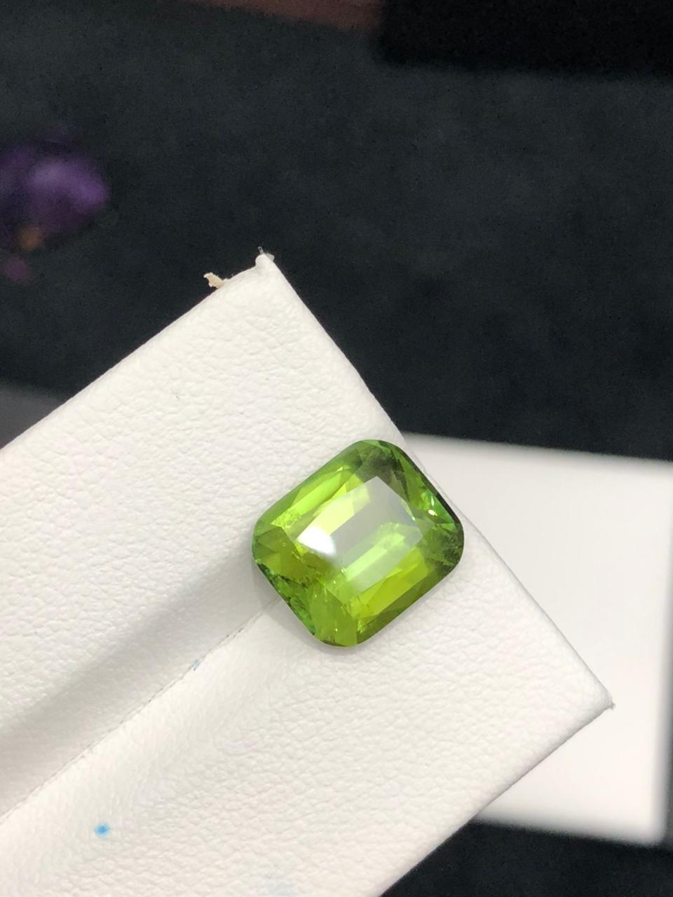 Natural Green Tourmaline Gemstone  Faceted Afghan Tourmaline  Loose Stone for Custom Jewelry