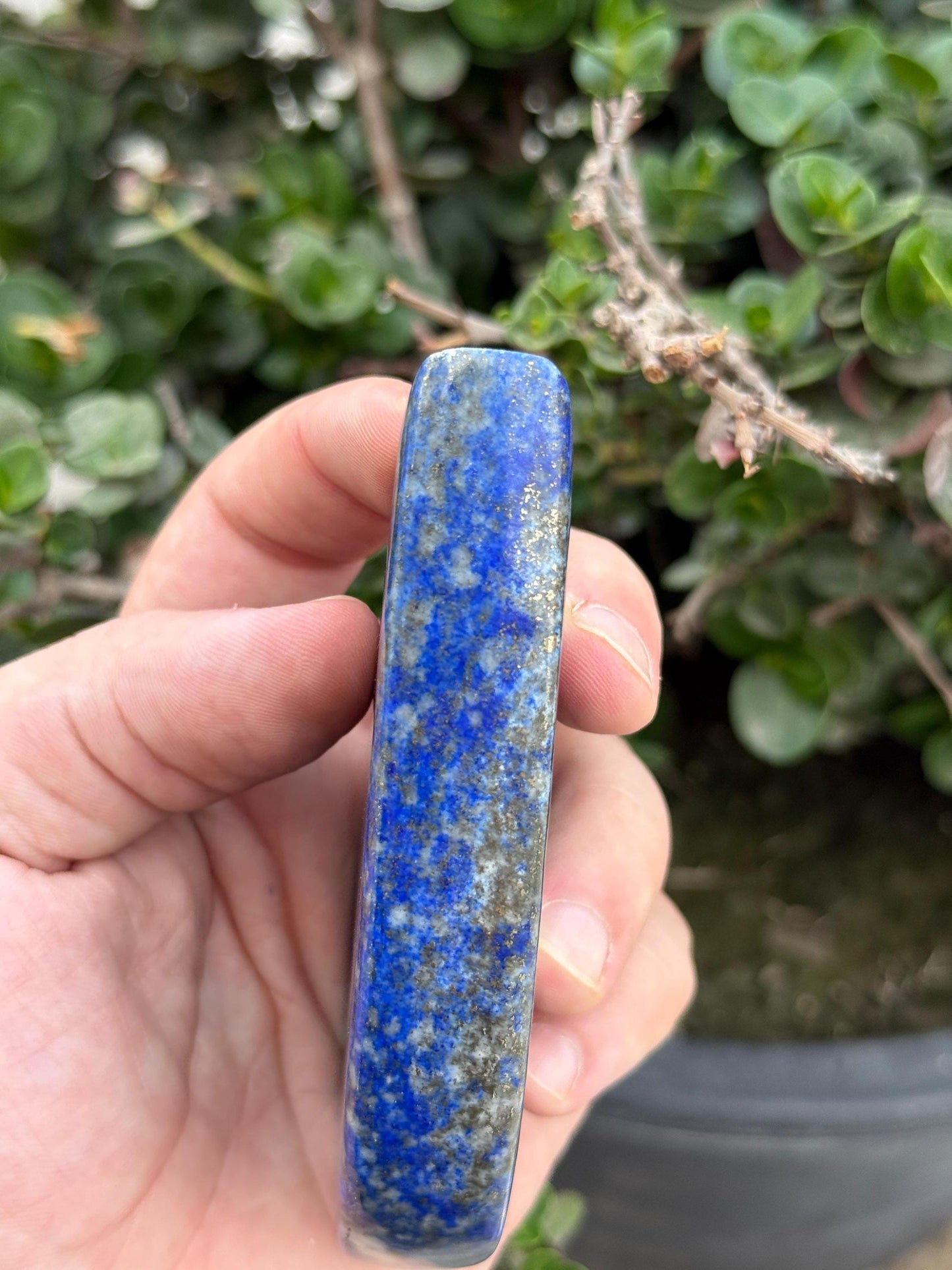 Lapis Lazuli Candle Crystal  Polished Stone Sculpture  Home Decor