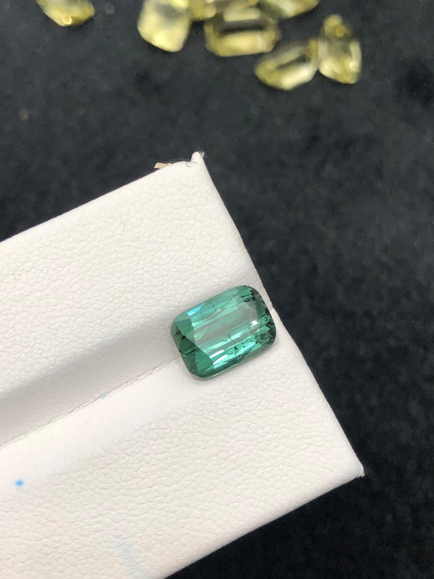 Natural Green Tourmaline Gemstone Faceted Afghan Tourmaline  Loose Stone for Custom Jewelry