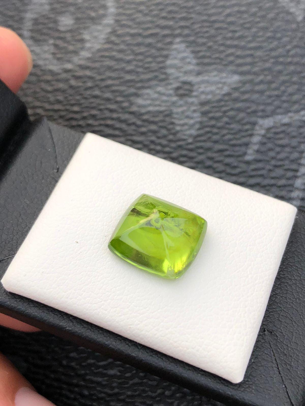Natural Peridot Sugarloaf  Cabochon Gemstone  Green Crystal for Custom Fine Jewelry