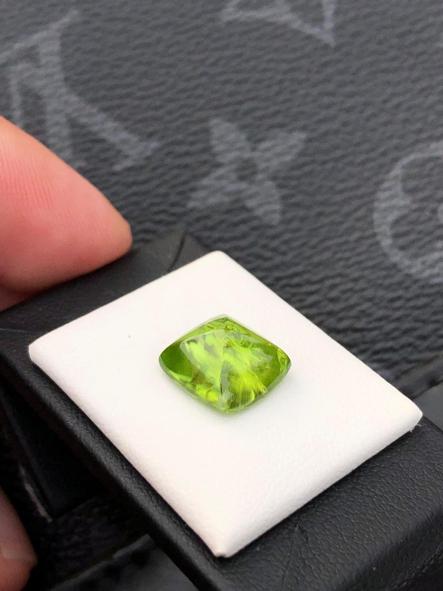 Natural Peridot Sugarloaf  Cabochon Gemstone  Green Crystal for Custom Fine Jewelry