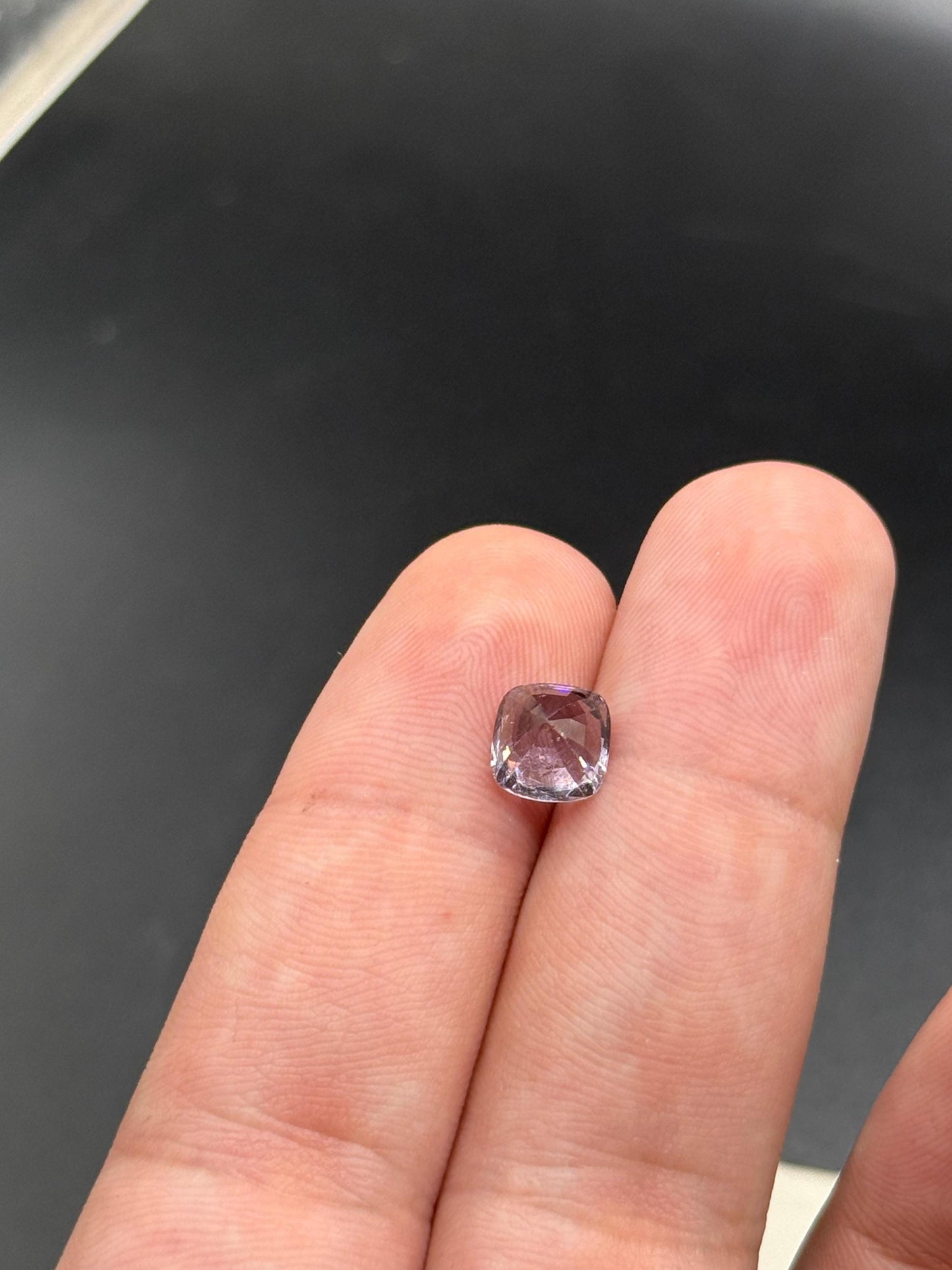 Natural Grey Spinel Gemstone: 2.57 Carat Square Cushion Cut, Untreated Burma Stone