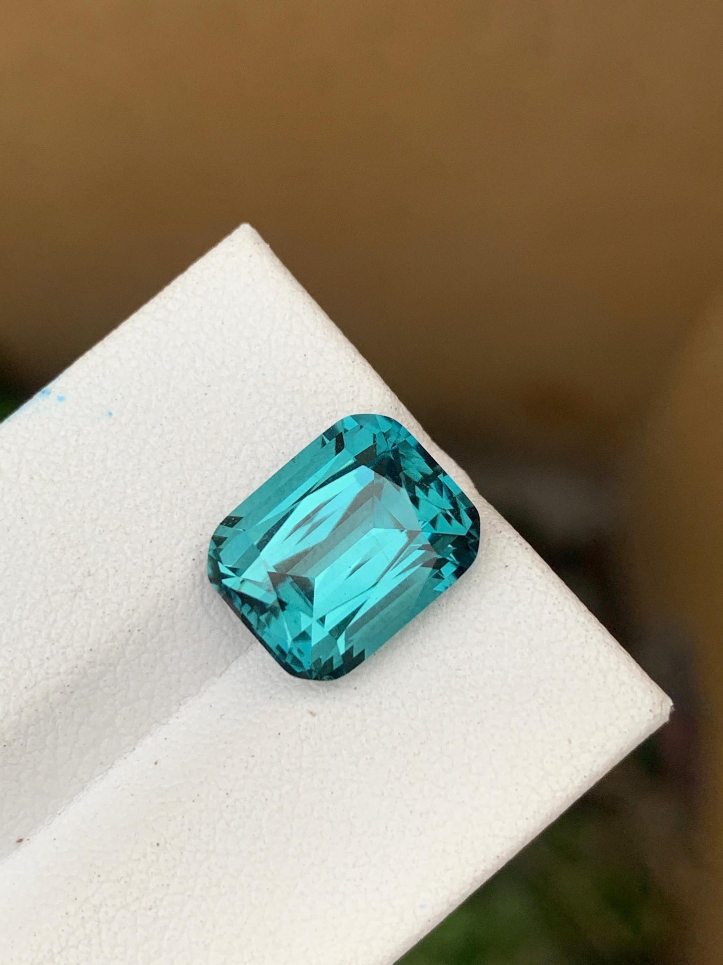 Natural Blue Green Tourmaline Rectangular Cushion Emerald Cut Loose Gemstone for Fine Jewelry