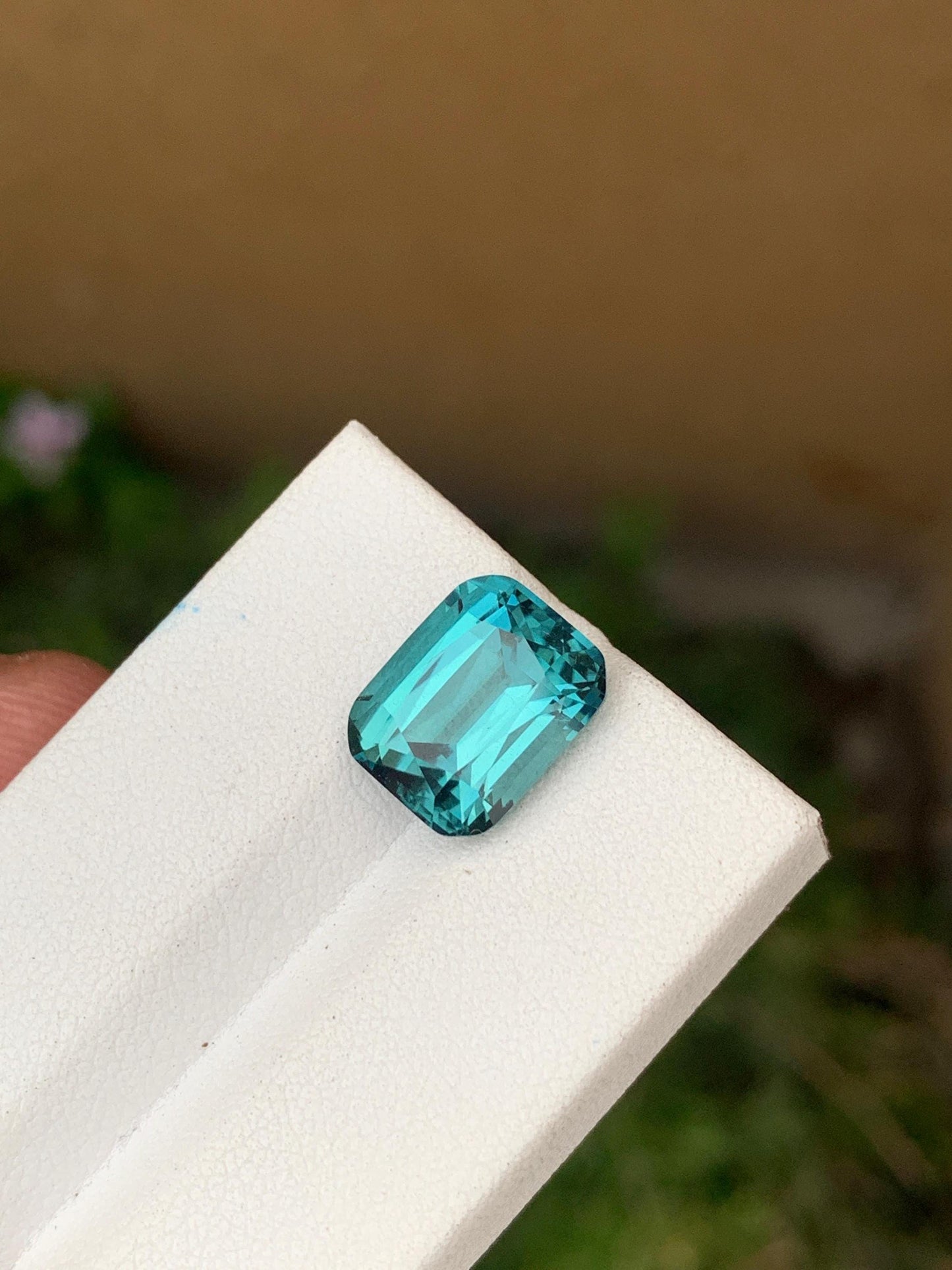 Natural Blue Green Tourmaline Rectangular Cushion Emerald Cut Loose Gemstone for Fine Jewelry