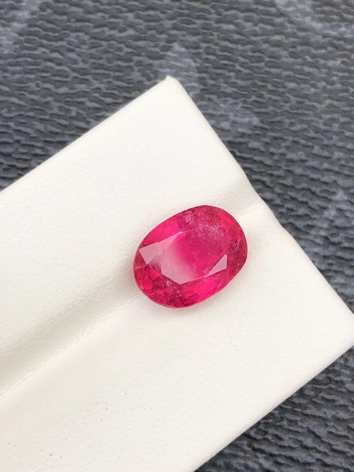 Natural Rubellite Tourmaline Gemstone  Faceted Oval  Rare Pink Red Tourmaline for Custom Jewelry