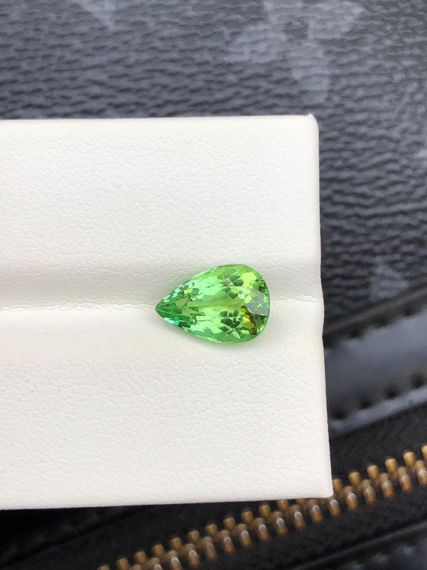 Natural Green Tourmaline Gemstone  Pear Cut Afghan Tourmaline Loose Stone for Custom Jewelry