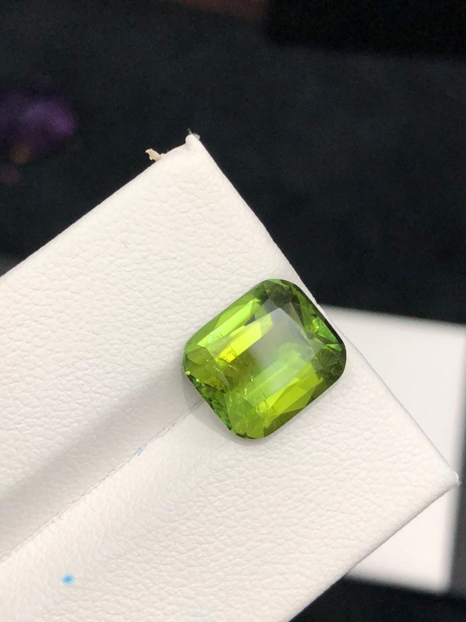 Natural Green Tourmaline Gemstone  Faceted Afghan Tourmaline  Loose Stone for Custom Jewelry