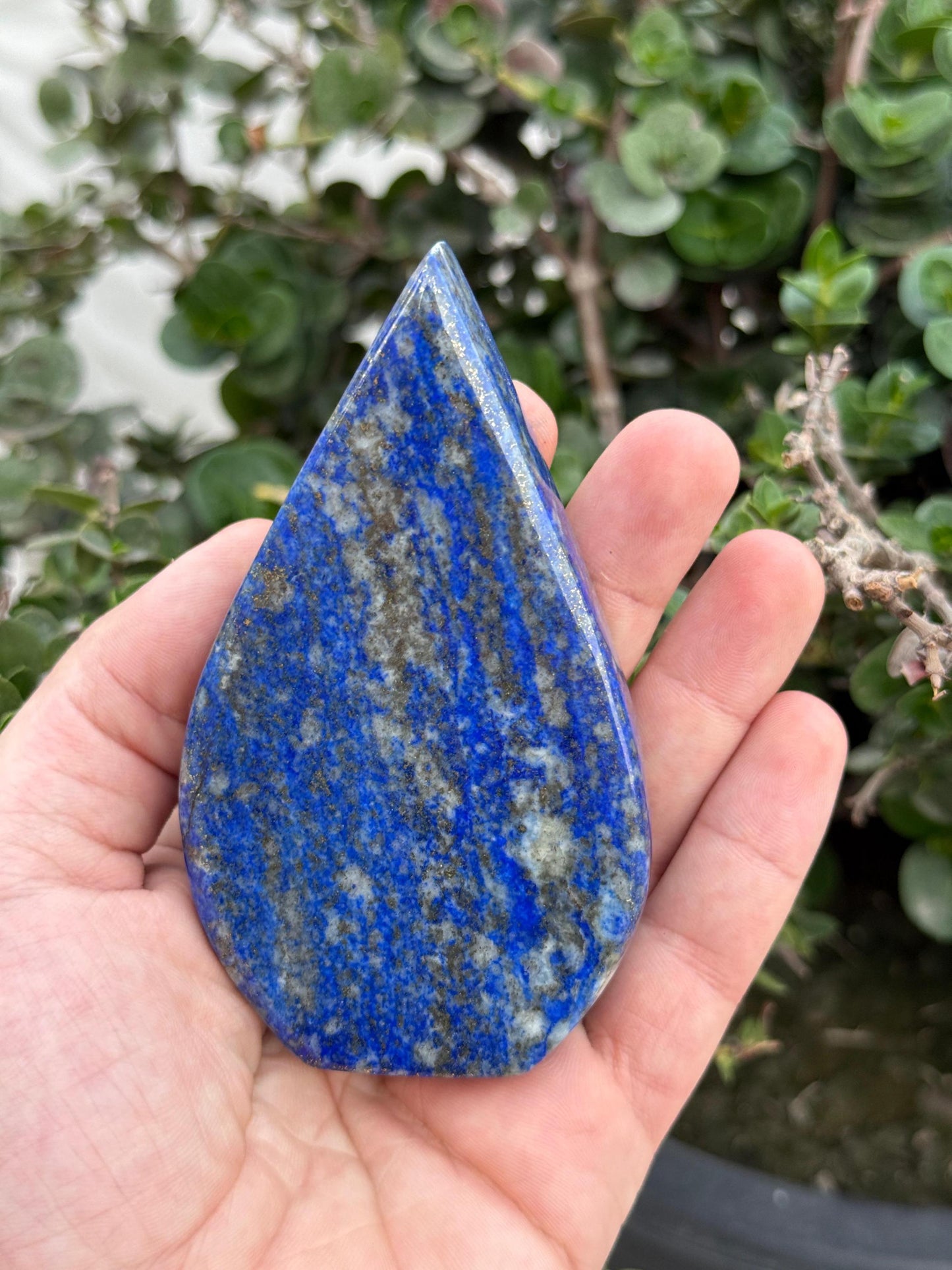 Lapis Lazuli Candle Crystal  Polished Stone Sculpture  Home Decor